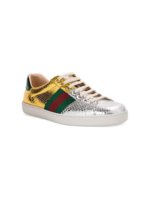 gucci ace snake|gucci ace metallic snakeskin sneakers.